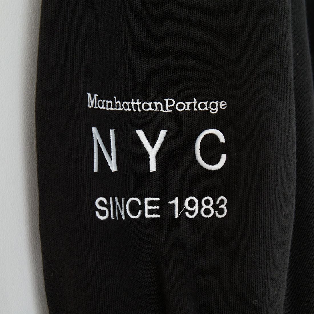 MANHATTAN PORTAGE [マンハッタンポーテージ] ロゴ刺繍スウェットフーディ [MP-M599] 09 BLACK