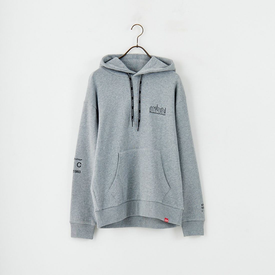MANHATTAN PORTAGE [マンハッタンポーテージ] ロゴ刺繍スウェットフーディ [MP-M599] 04 H.GRAY
