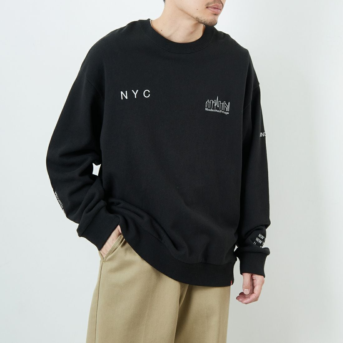 09 BLACK&&モデル身長：167cm 着用サイズ：L&&