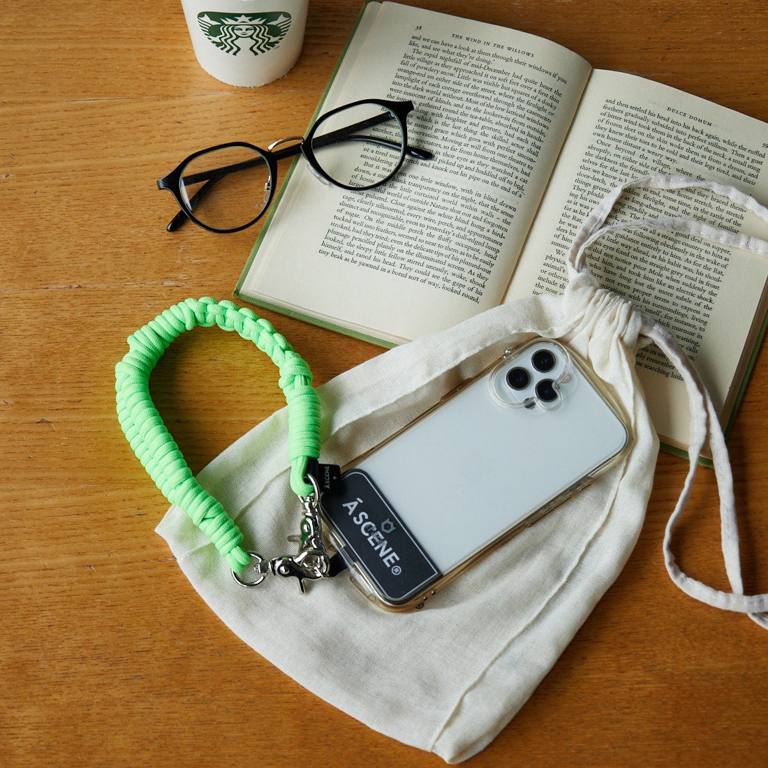 A SCENE [エーシーン] デザインパラコードストラップ [AS03-013] NEON GREEN