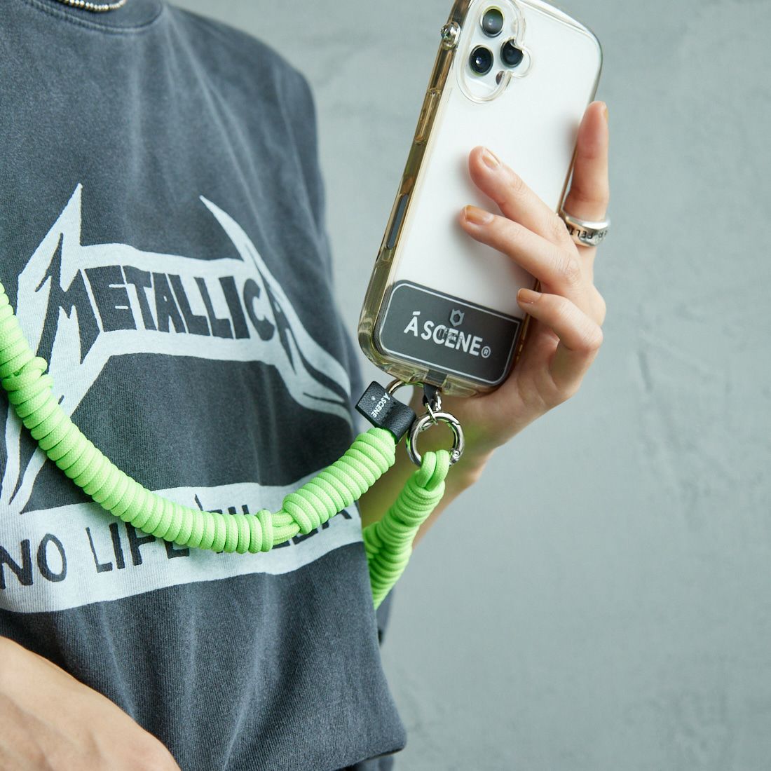 A SCENE [エーシーン] デザインパラコードショルダー [AS03-011] NEON GREEN