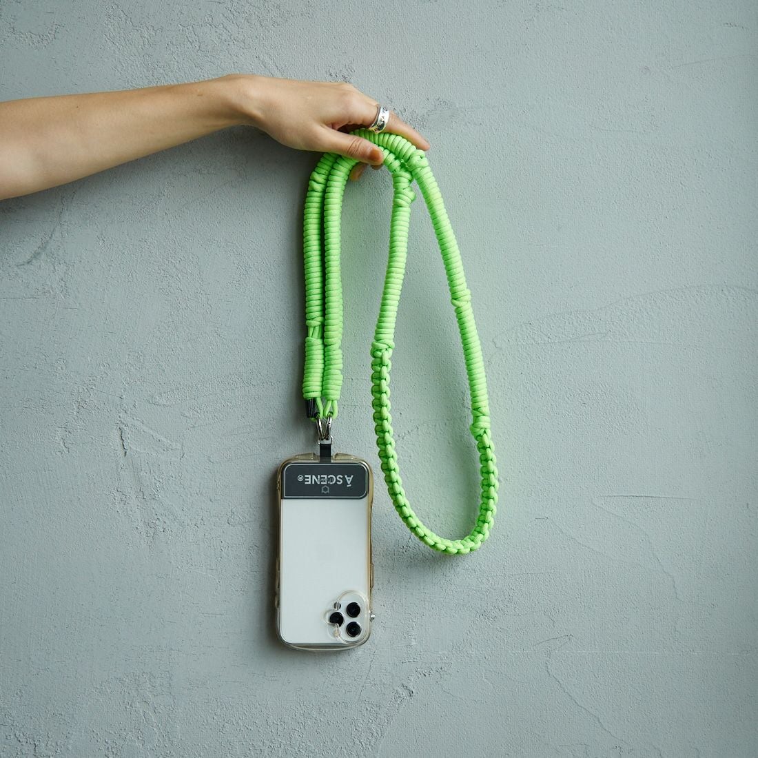 A SCENE [エーシーン] デザインパラコードショルダー [AS03-011] NEON GREEN