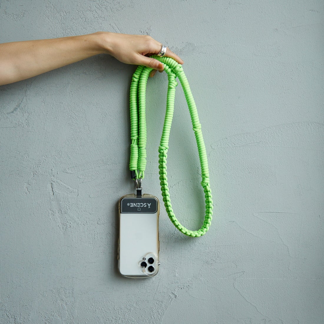 A SCENE [エーシーン] デザインパラコードショルダー [AS03-011] NEON GREEN