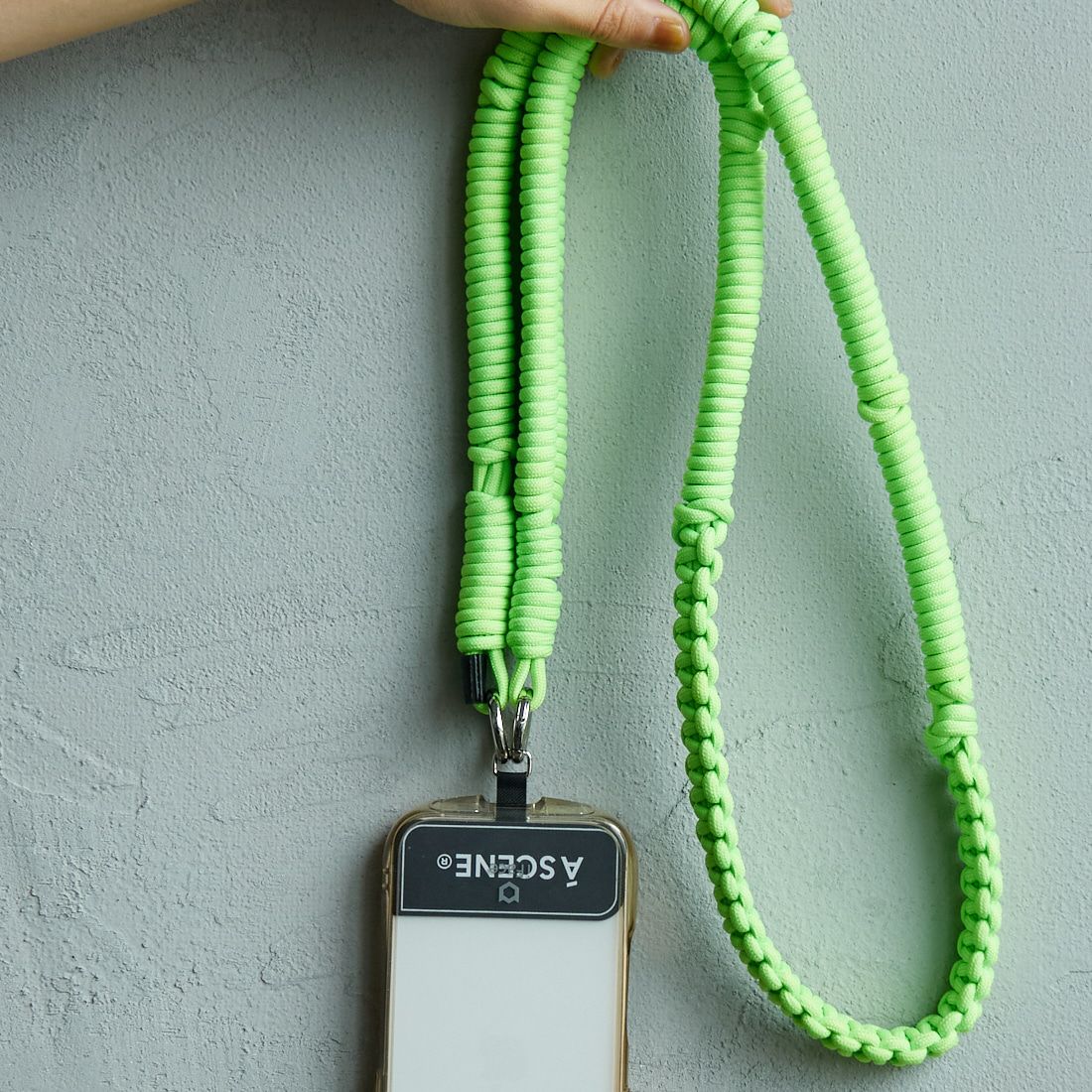 A SCENE [エーシーン] デザインパラコードショルダー [AS03-011] NEON GREEN