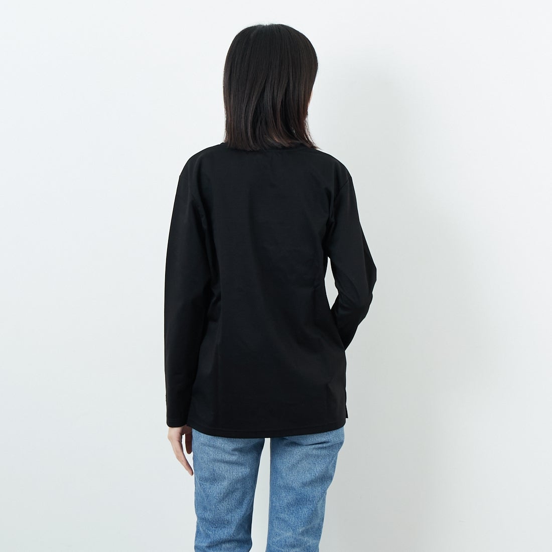 TATRAS [タトラス] VITA ロングスリーブTシャツ [LJXA0209083588] BLACK &&モデル身長：162cm 着用サイズ：2&&
