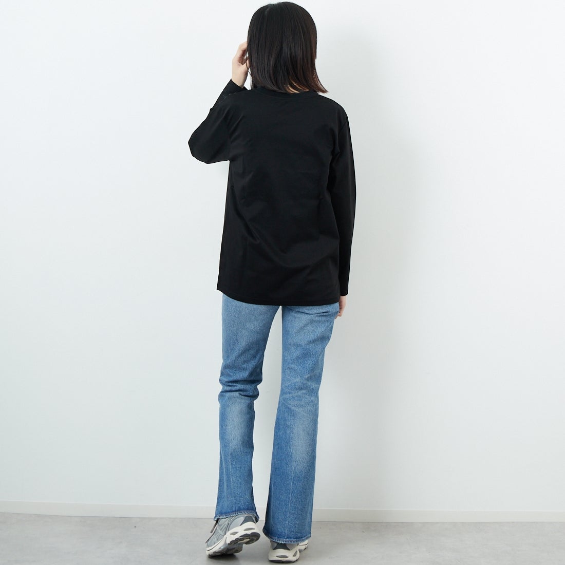 TATRAS [タトラス] VITA ロングスリーブTシャツ [LJXA0209083588] BLACK &&モデル身長：162cm 着用サイズ：2&&