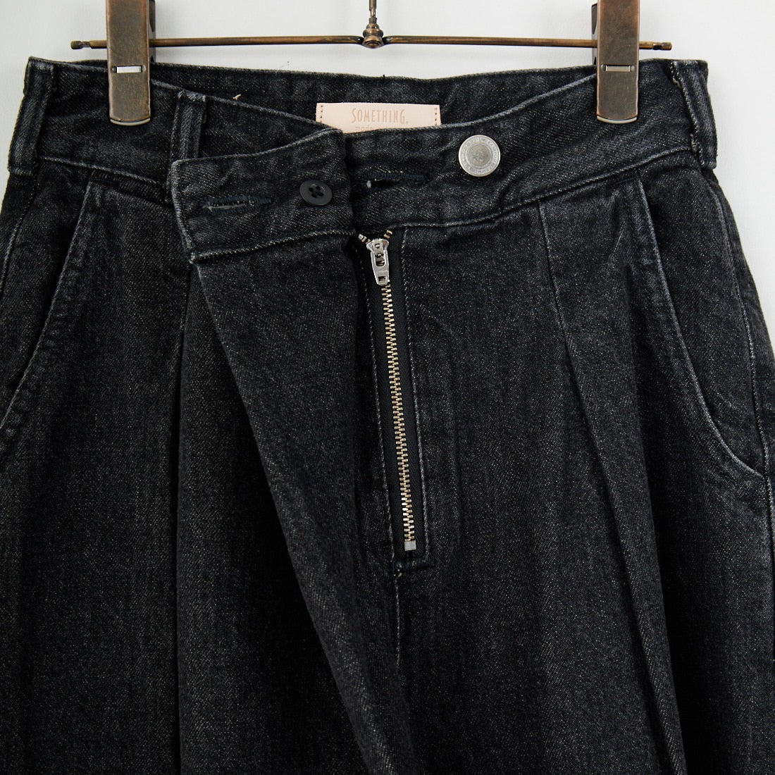 SOMETHING [サムシング] ラップワイドパンツ [SA1105] 83 BLACK