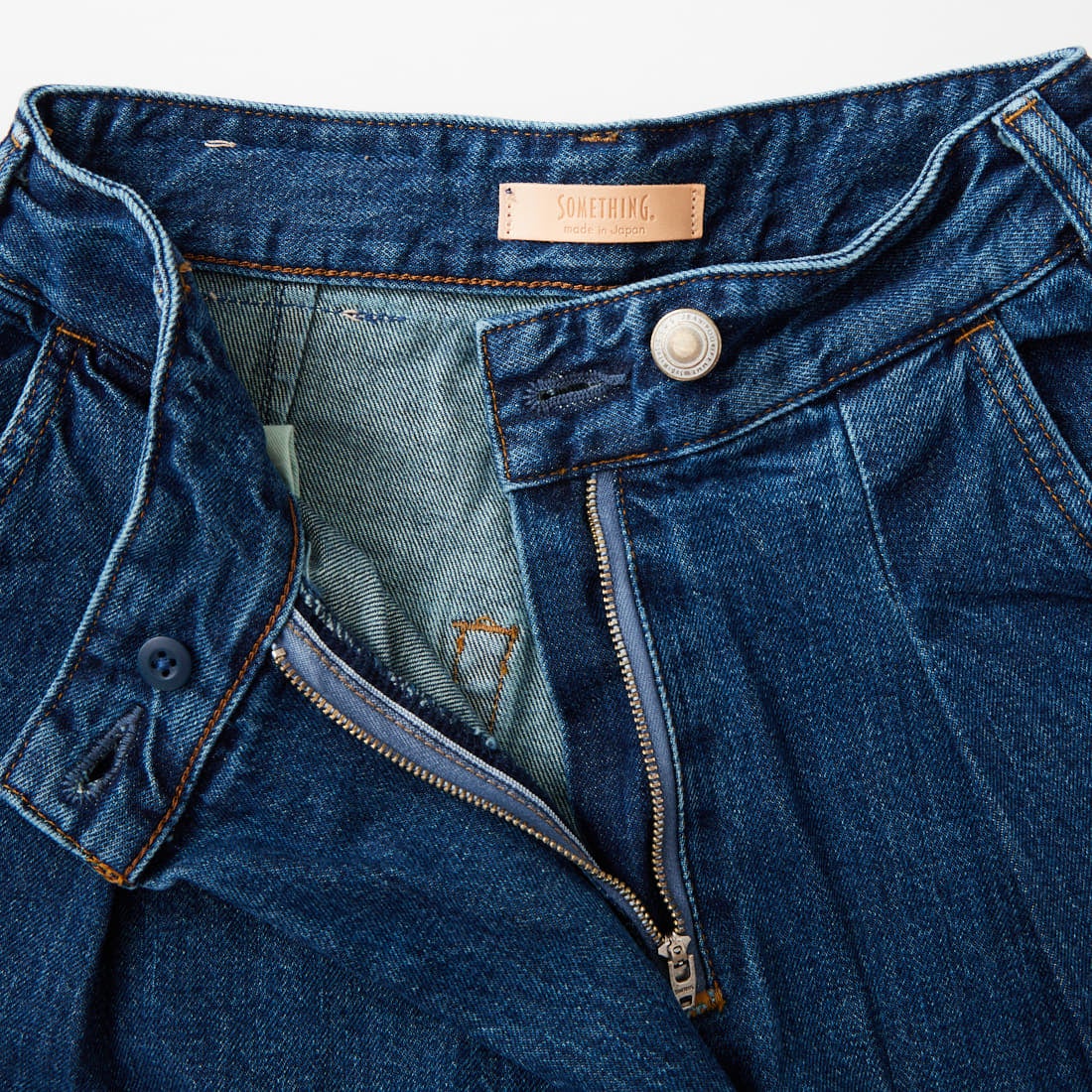 SOMETHING [サムシング] ラップワイドパンツ [SA1105] 40 MIDBLUE