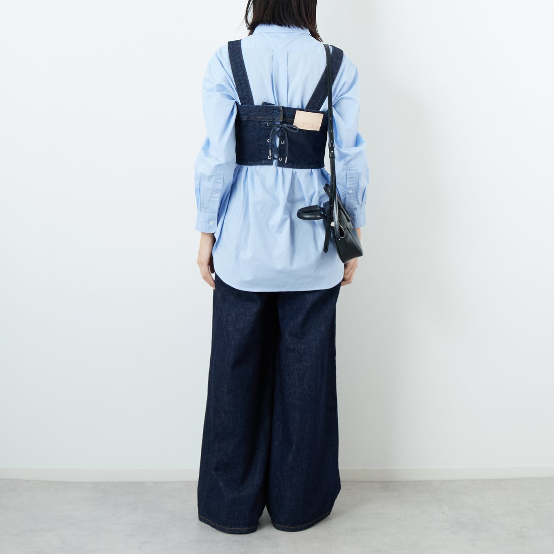 SOMETHING [サムシング] デニムビスチェ [SAT001] 00 O.W &&モデル身長：162cm 着用サイズ：F&&
