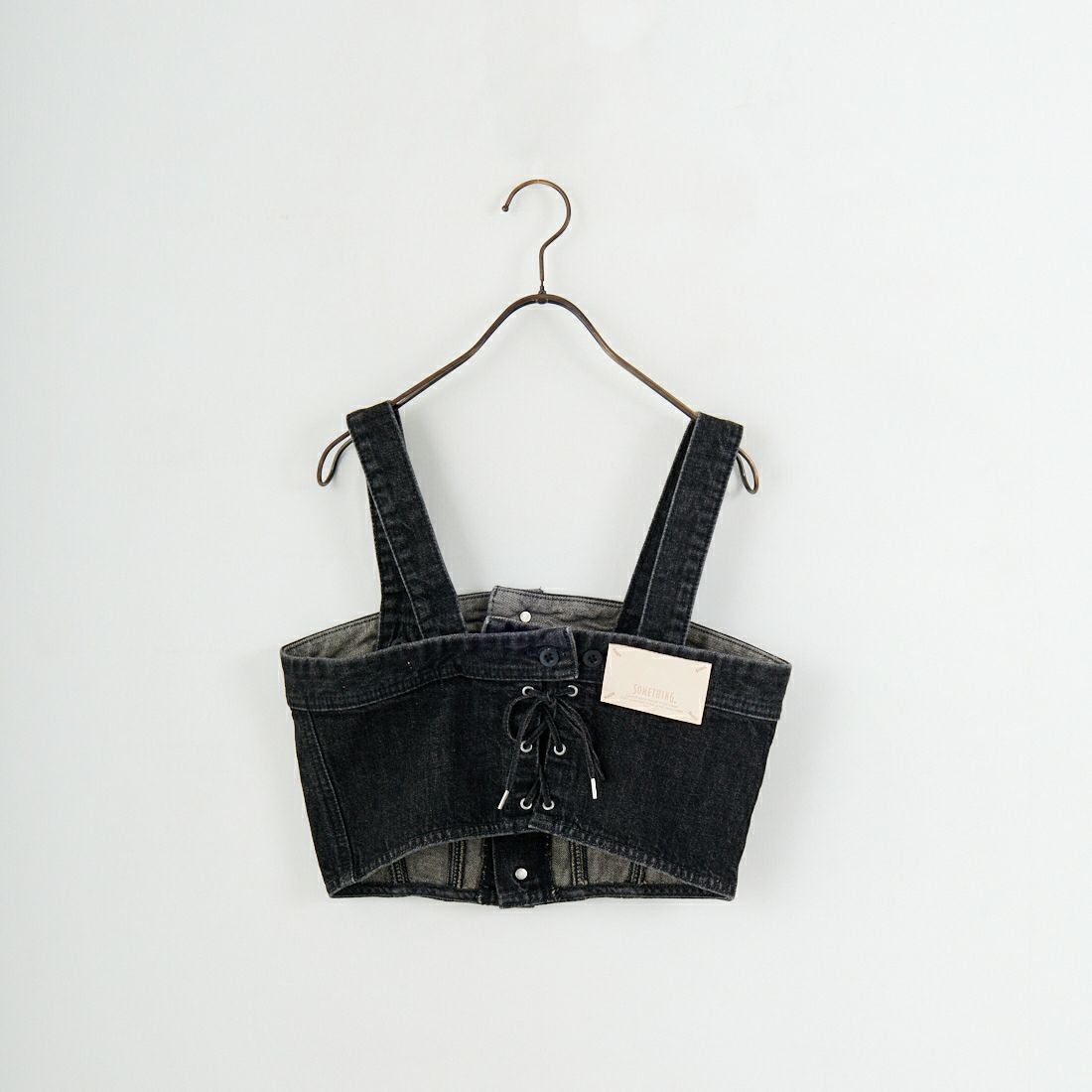 SOMETHING [サムシング] デニムビスチェ [SAT001] 83 BLACK