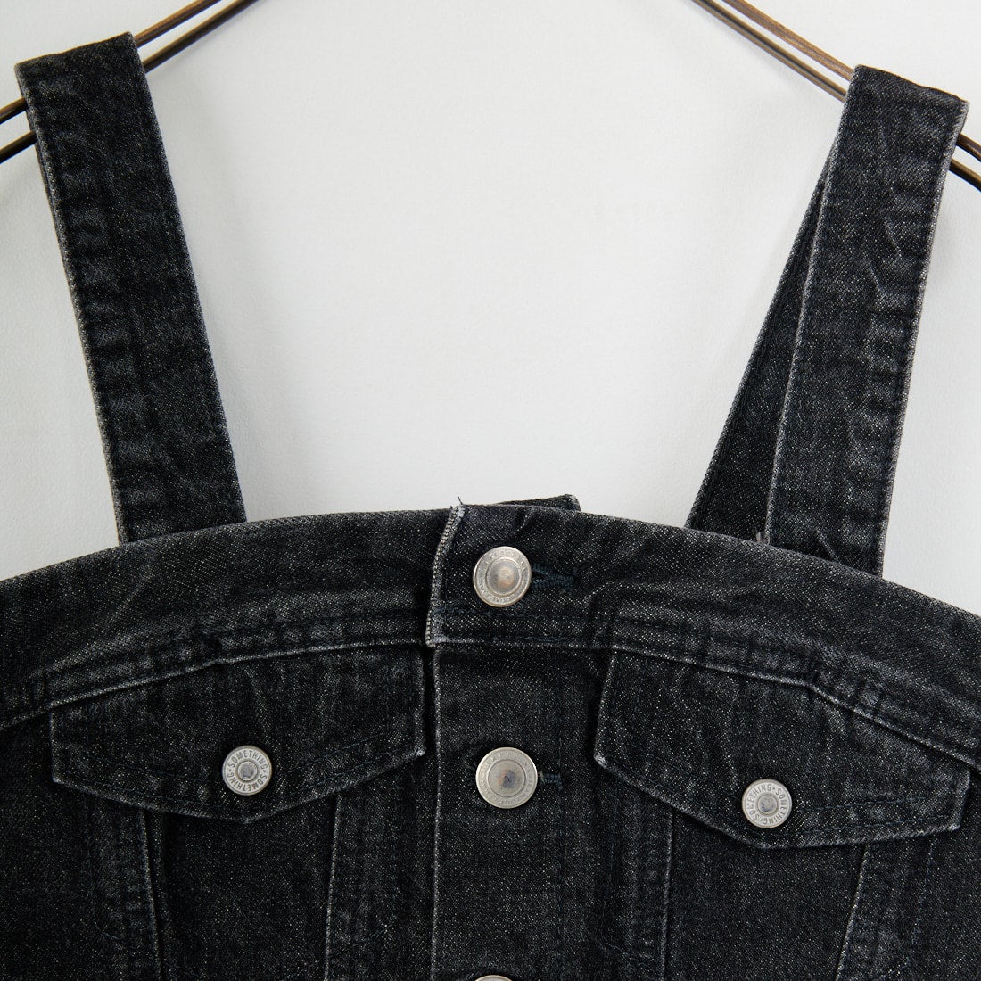 SOMETHING [サムシング] デニムビスチェ [SAT001] 83 BLACK