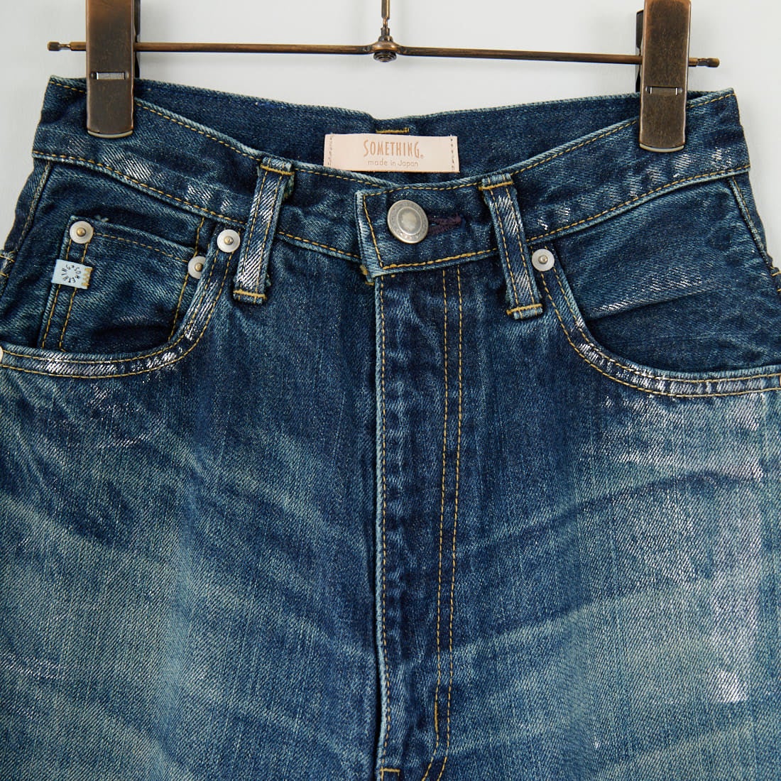 SOMETHING [サムシング] スーパーハイライズワイドストレートデニムパンツ [SA1000] 940 FOIL B