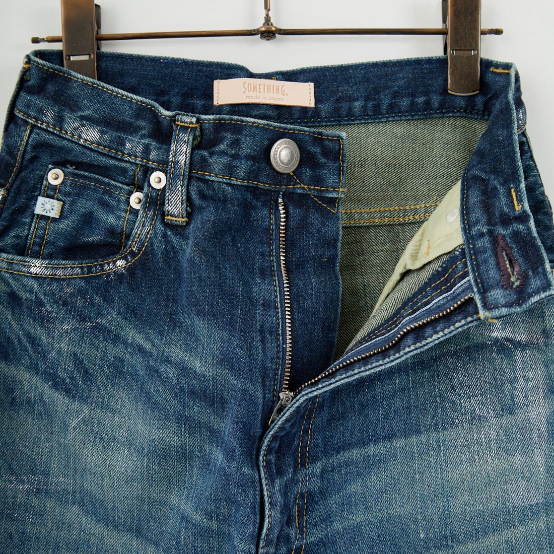 SOMETHING [サムシング] スーパーハイライズワイドストレートデニムパンツ [SA1000] 940 FOIL B