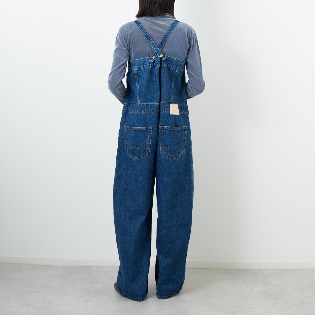 SOMETHING [サムシング] 3WAYデニムサロペット [SA1905] 40 MID BLU &&モデル身長：162cm 着用サイズ：F&&