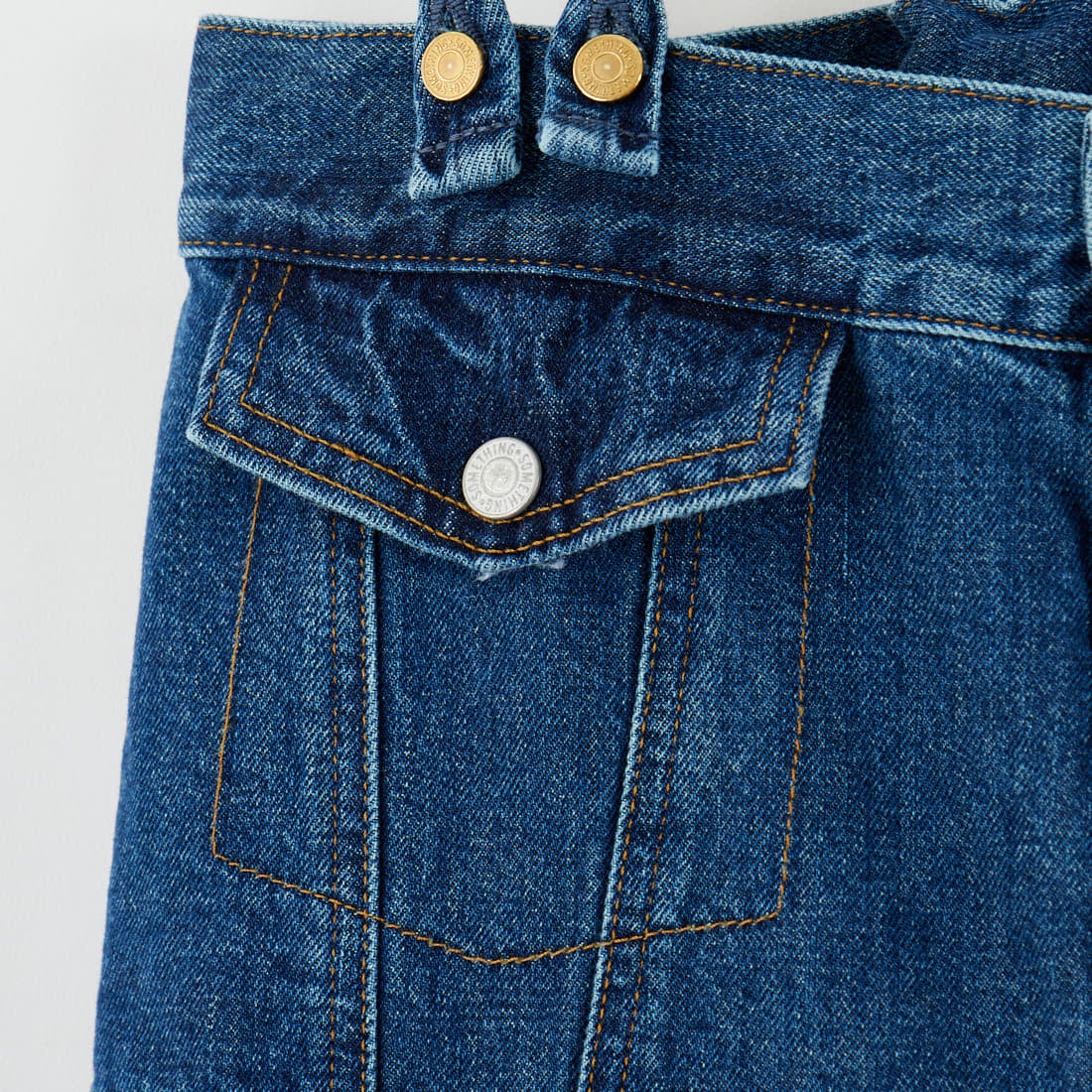 SOMETHING [サムシング] 3WAYデニムサロペット [SA1905] 40 MID BLU