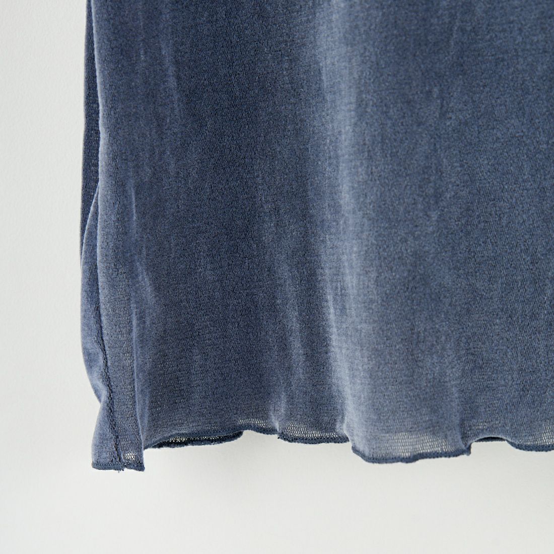 USINE [ユジーヌ] フロッキーチュールタートルネックTシャツ [21256065] 070 ﾌﾞﾙｰｸﾞ