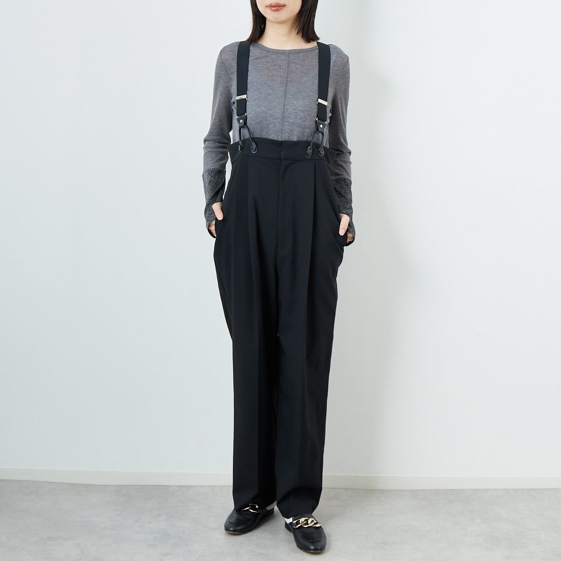 004 ﾌﾞﾗｯｸ&&モデル身長：162cm 着用サイズ：F&&