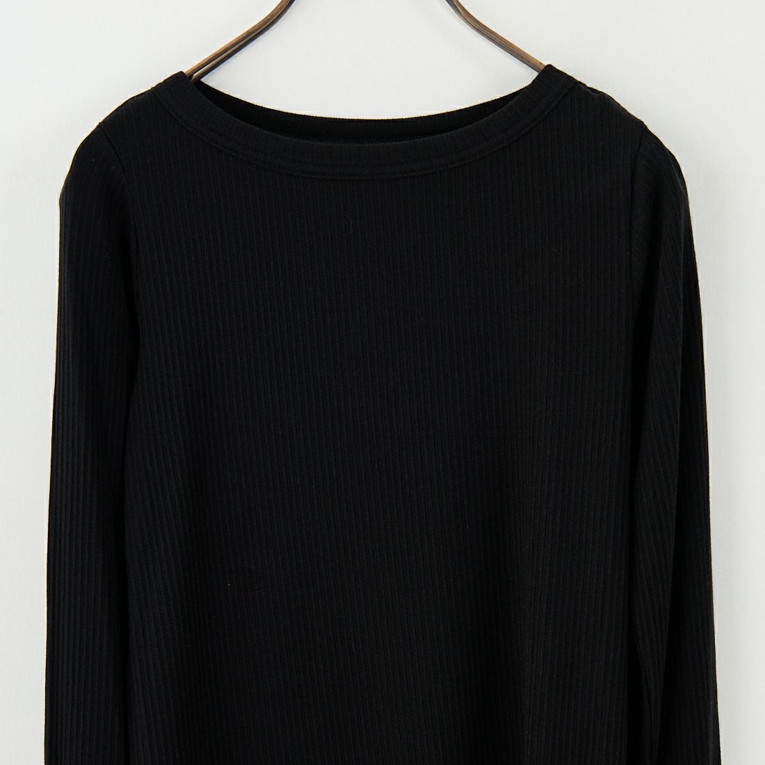 USINE [ユジーヌ] カシミアシルク シアーボートネックカットソー [21256066] 004 ﾌﾞﾗｯｸ