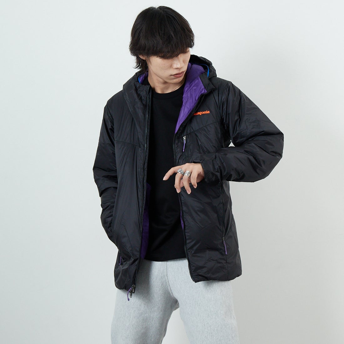 patagonia [パタゴニア] メンズ DASパーカー [85350] BLKP &&モデル身長：179cm 着用サイズ：S&&