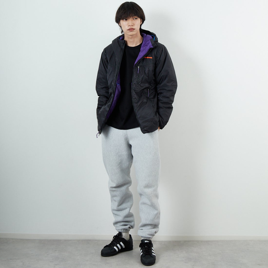 patagonia [パタゴニア] メンズ DASパーカー [85350] BLKP &&モデル身長：179cm 着用サイズ：S&&