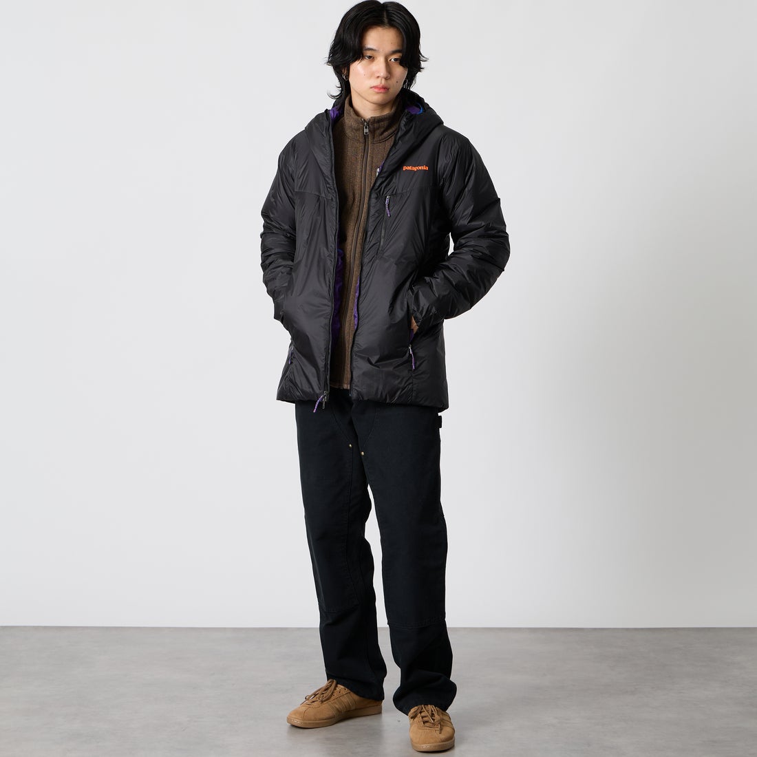 patagonia [パタゴニア] メンズ DASパーカー [85350] BLKP &&モデル身長：177cm 着用サイズ：S&&