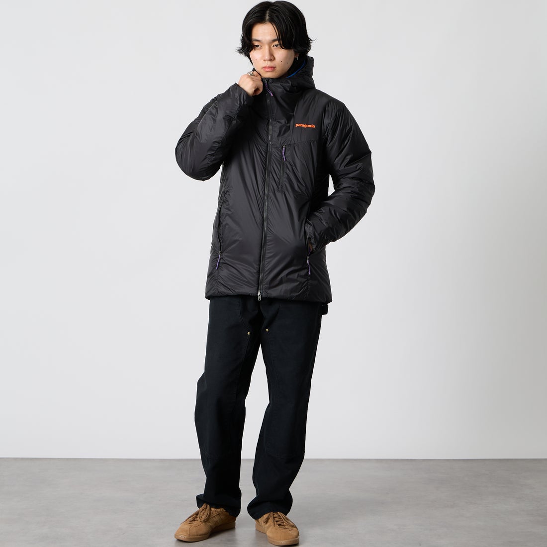 patagonia [パタゴニア] メンズ DASパーカー [85350] BLKP &&モデル身長：177cm 着用サイズ：S&&