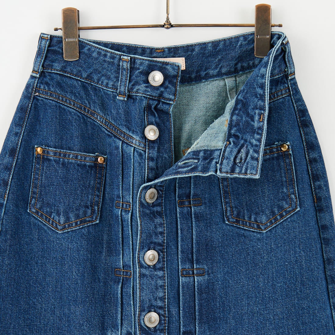 SOMETHING [サムシング] ロングデニムスカート [SA1605] 40 MID BLU