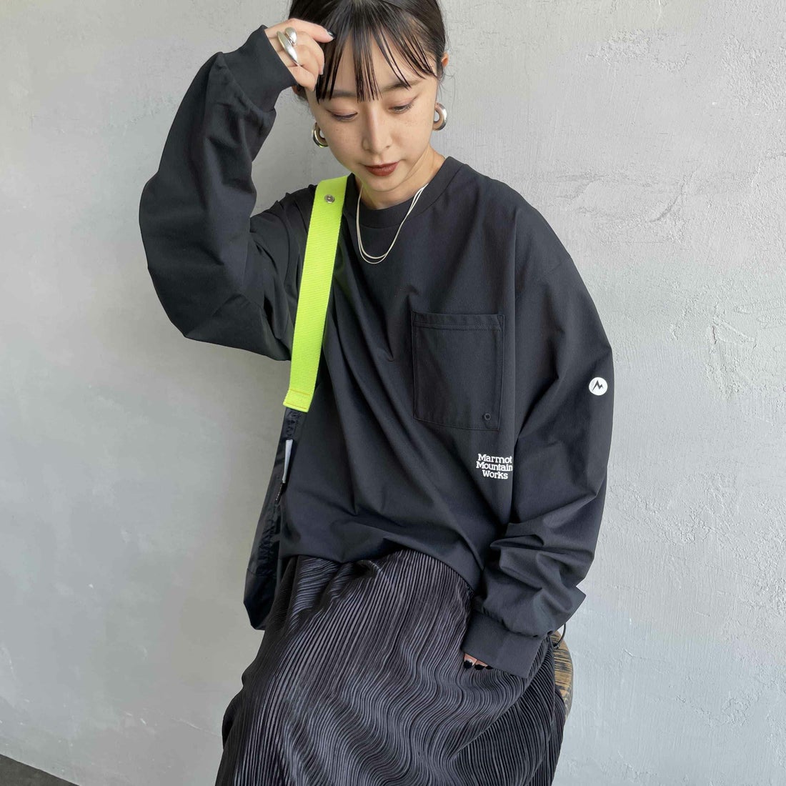 BLACK&&モデル身長：150cm 着用サイズ：S&&