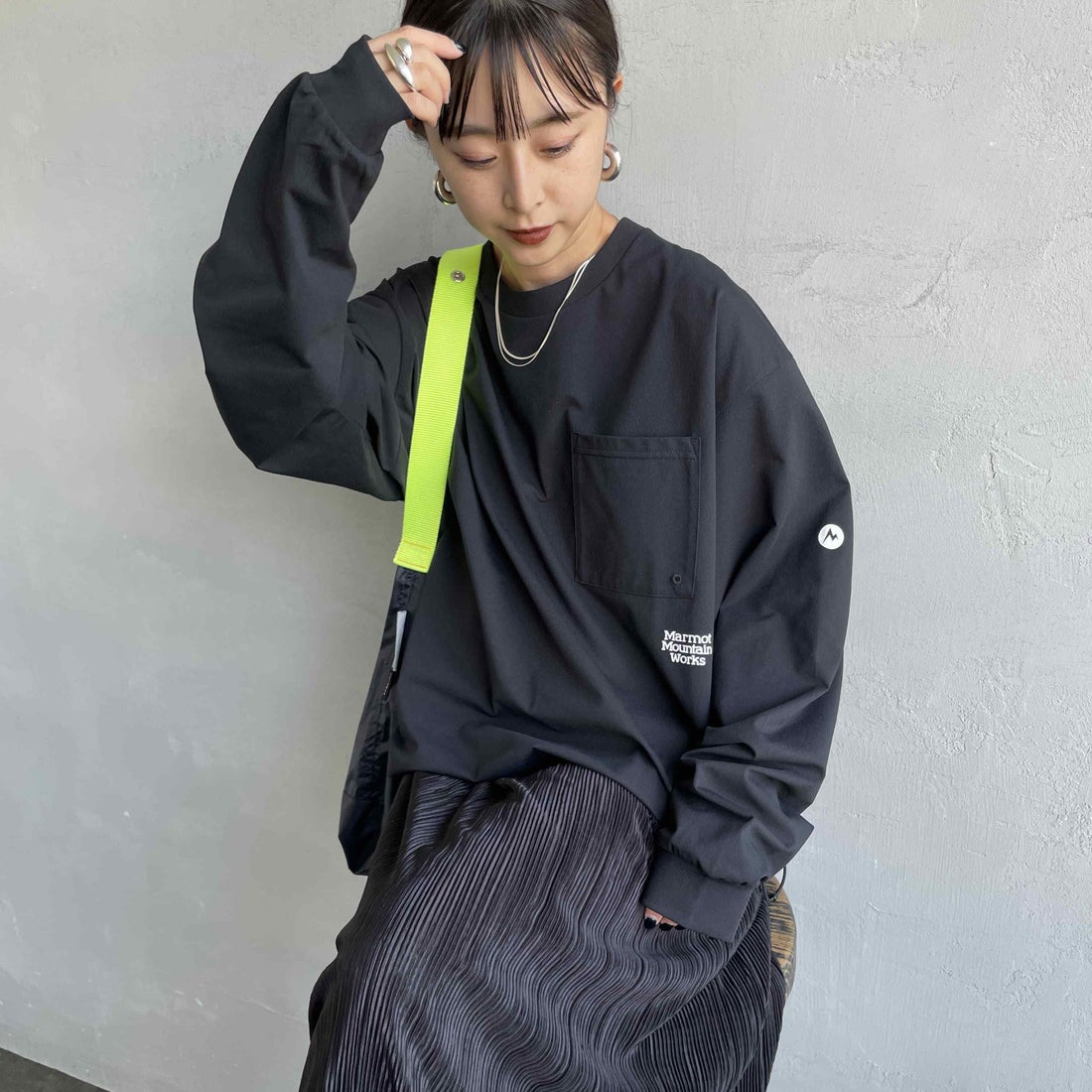 BLACK&&モデル身長：150cm 着用サイズ：S&&