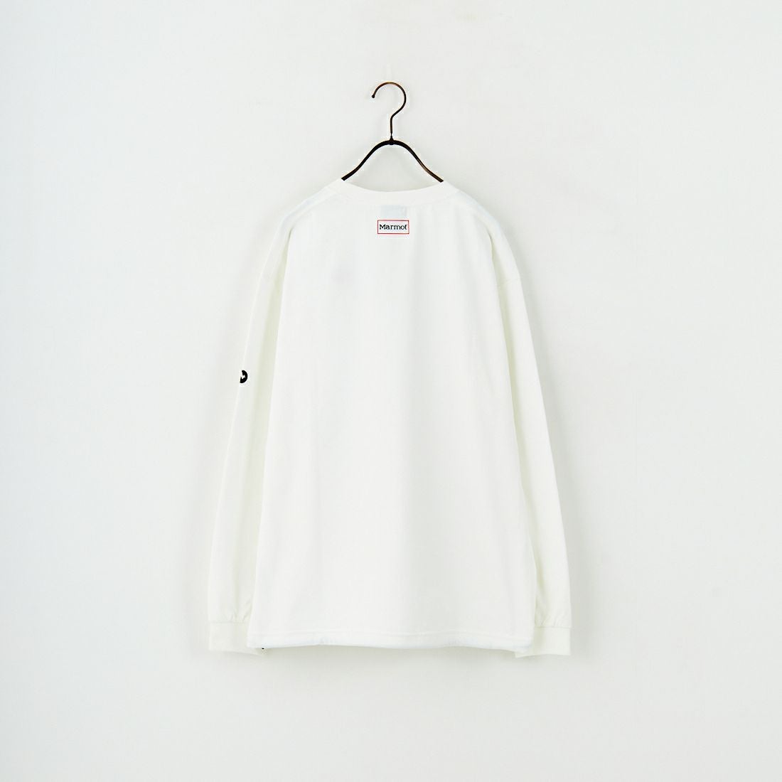 Marmot [マーモット] 別注 ドローコード付き ワンポイントロゴ ロングスリーブポケットTシャツ [MTFW25U04IN-JF] WHITE