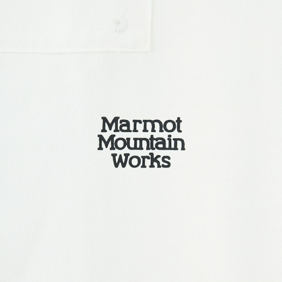 Marmot [マーモット] 別注 ドローコード付き ワンポイントロゴ ロングスリーブポケットTシャツ [MTFW25U04IN-JF] WHITE