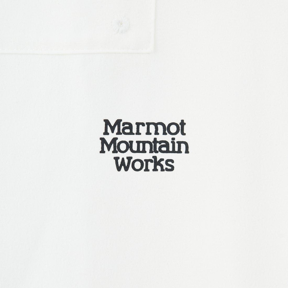 Marmot [マーモット] 別注 ドローコード付き ワンポイントロゴ ロングスリーブポケットTシャツ [MTFW25U04IN-JF] WHITE