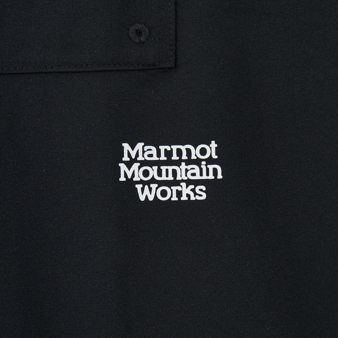 Marmot [マーモット] 別注 ドローコード付き ワンポイントロゴ ロングスリーブポケットTシャツ [MTFW25U04IN-JF] BLACK