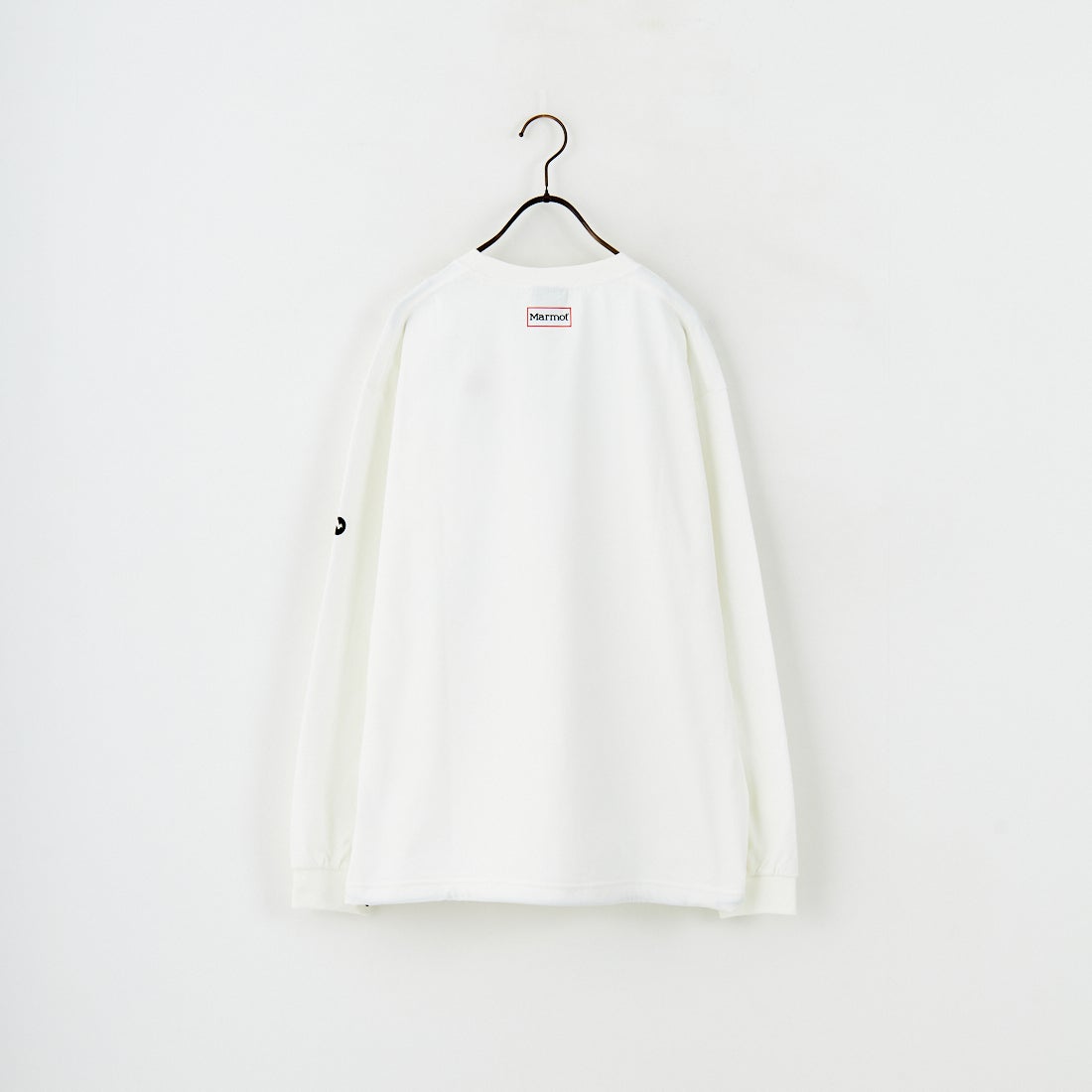 Marmot [マーモット] 別注 ドローコード付き ワンポイントロゴ ロングスリーブポケットTシャツ [MTFW25U04IN-JF] WHITE