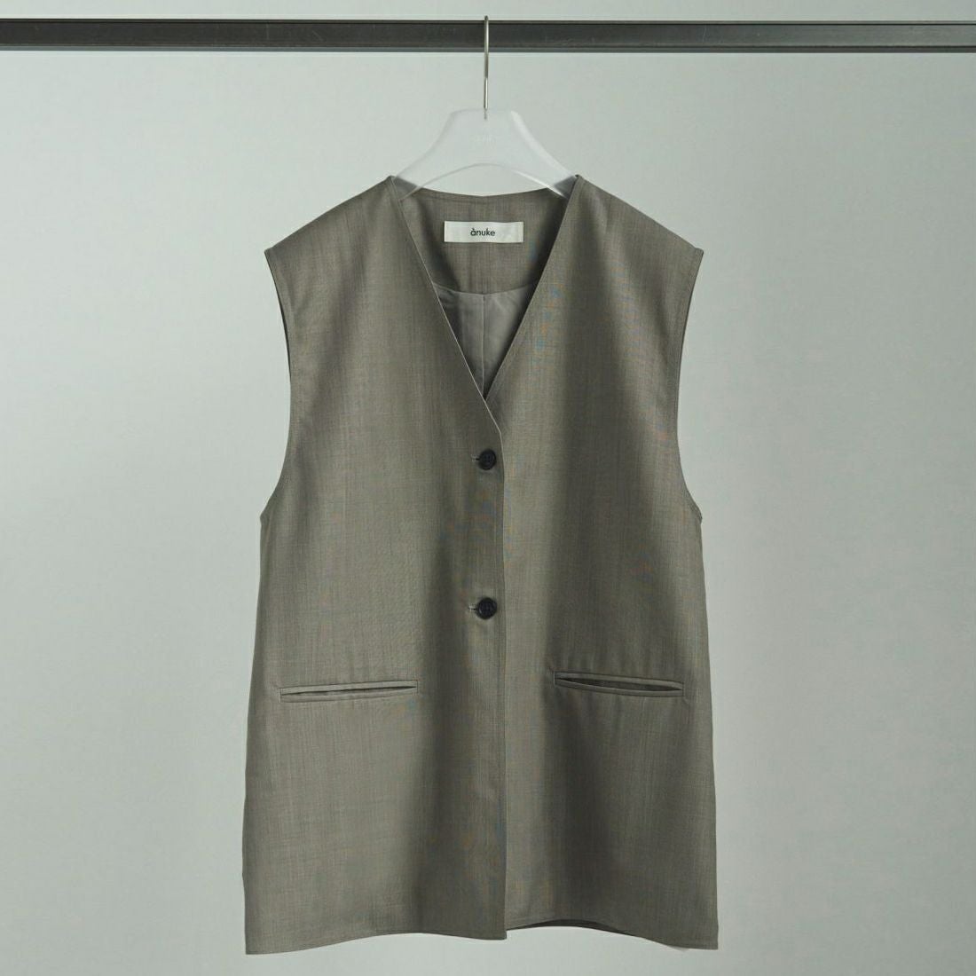 anuke [アンヌーク] Vネック ステッチベスト [62520112] BEG