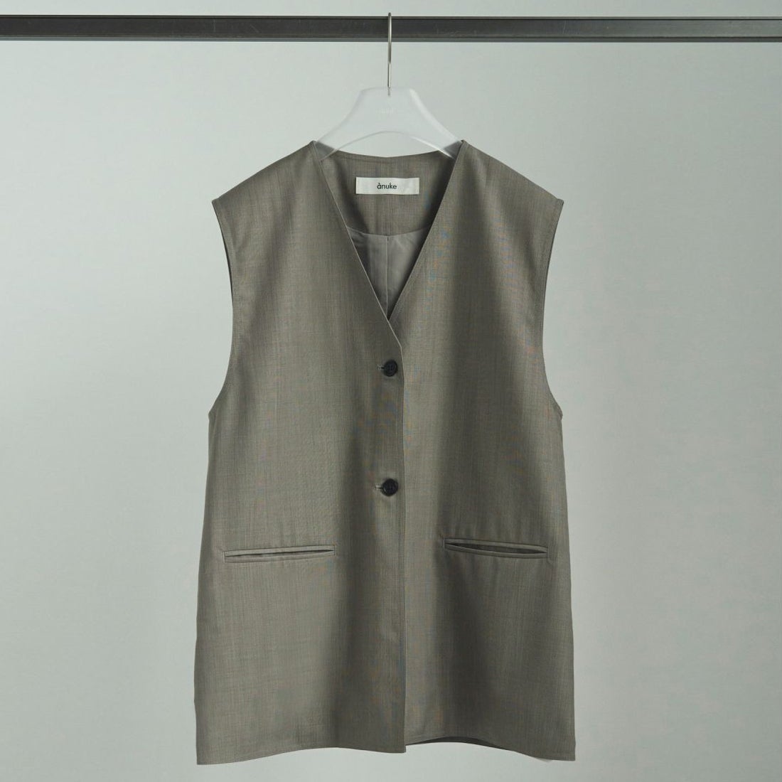 anuke [アンヌーク] Vネック ステッチベスト [62520112] BEG