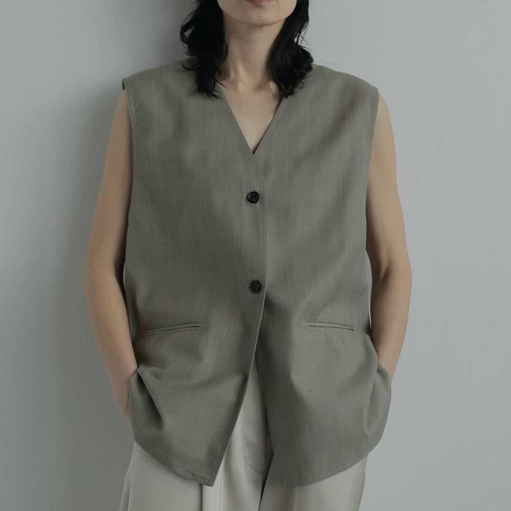 anuke [アンヌーク] Vネック ステッチベスト [62520112] BEG