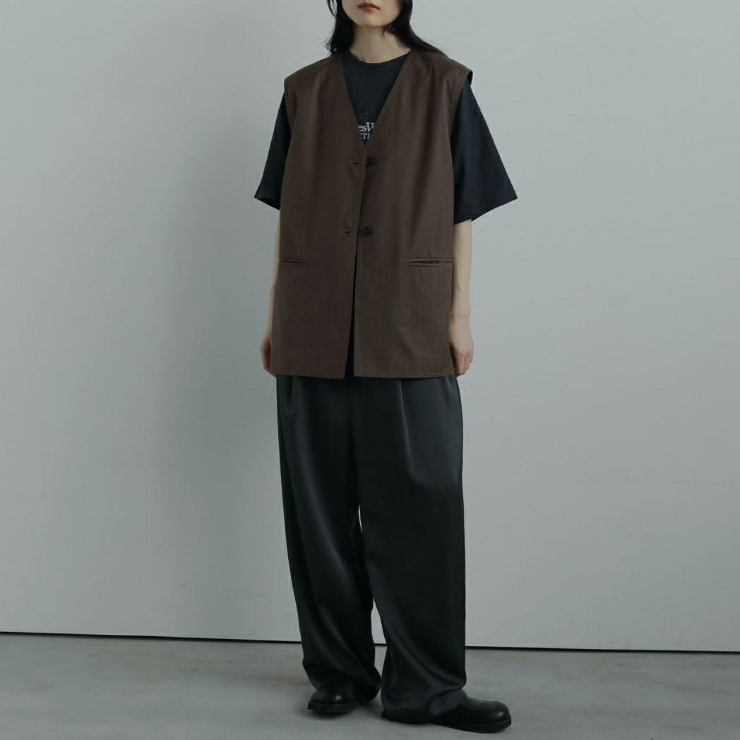 anuke [アンヌーク] Vネック ステッチベスト [62520112] BRN