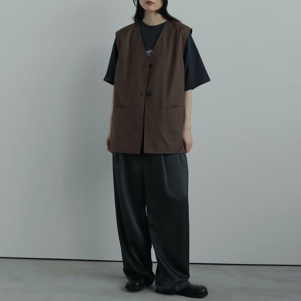 anuke [アンヌーク] Vネック ステッチベスト [62520112] BRN