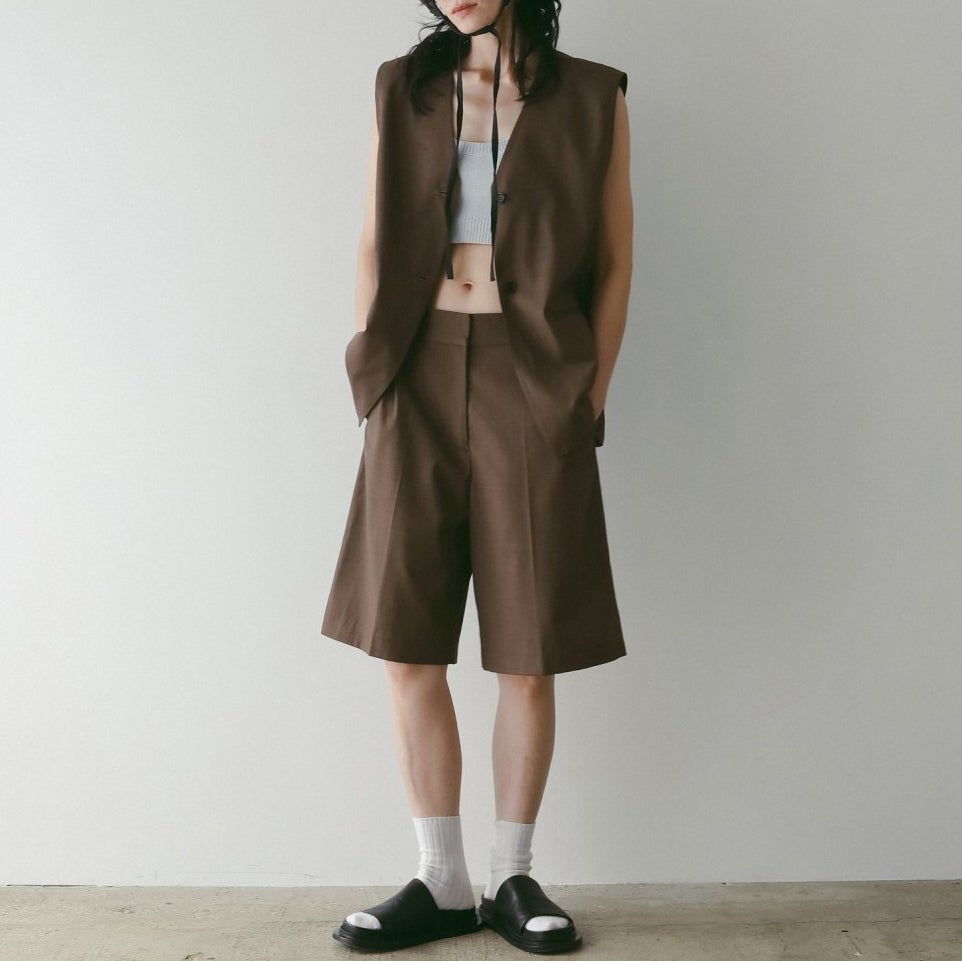 anuke [アンヌーク] Vネック ステッチベスト [62520112] BRN