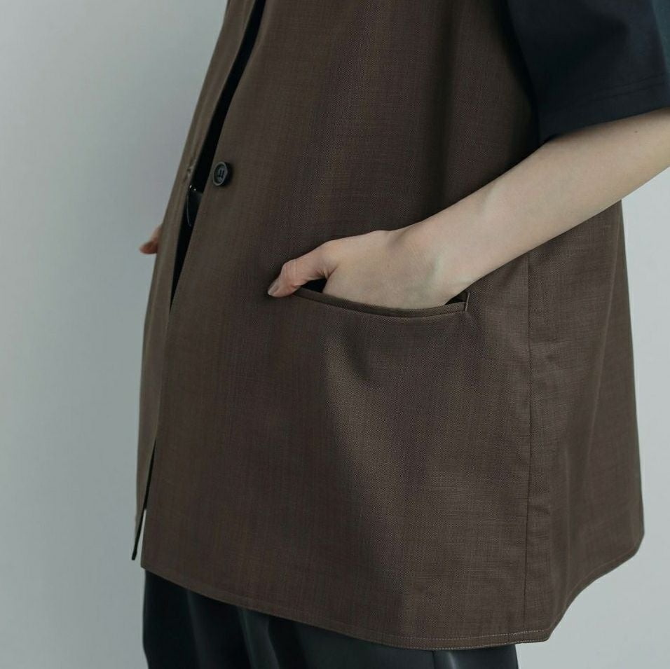 anuke [アンヌーク] Vネック ステッチベスト [62520112] BRN