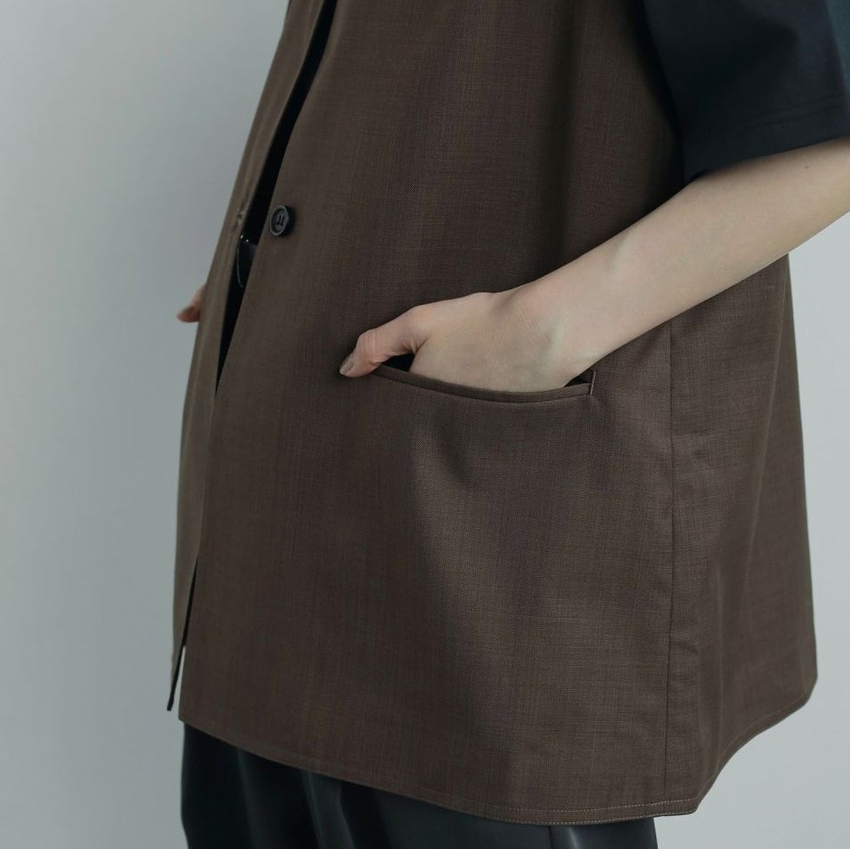 anuke [アンヌーク] Vネック ステッチベスト [62520112] BRN