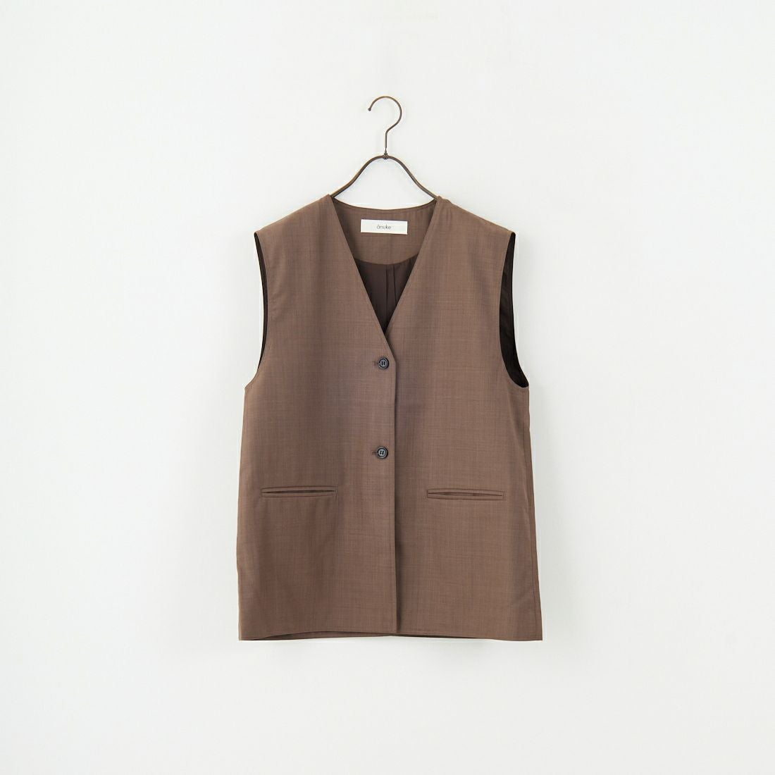 anuke [アンヌーク] Vネック ステッチベスト [62520112] BRN