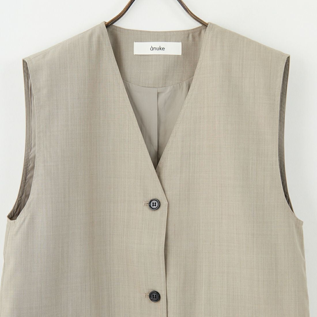 anuke [アンヌーク] Vネック ステッチベスト [62520112] BEG