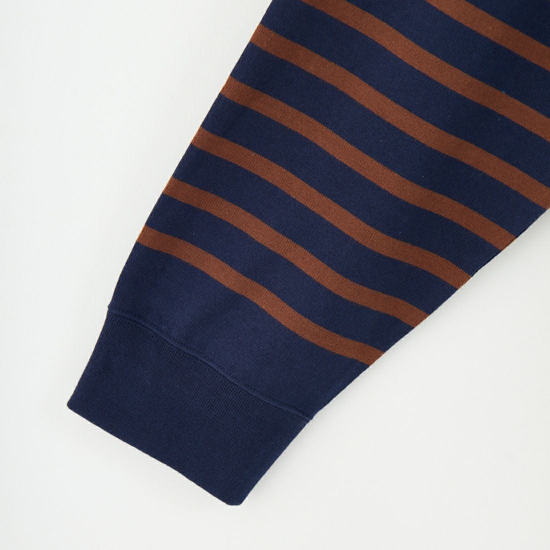 ORCIVAL [オーシバル] パネルボーダー スウェットプルオーバー [OR-C0344PNB] NAVY/BROWN