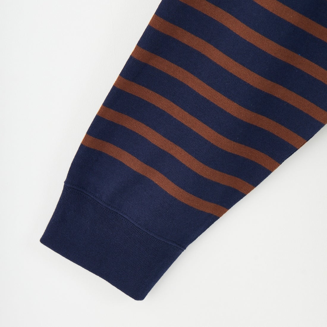 ORCIVAL [オーシバル] パネルボーダー スウェットプルオーバー [OR-C0344PNB] NAVY/BROWN