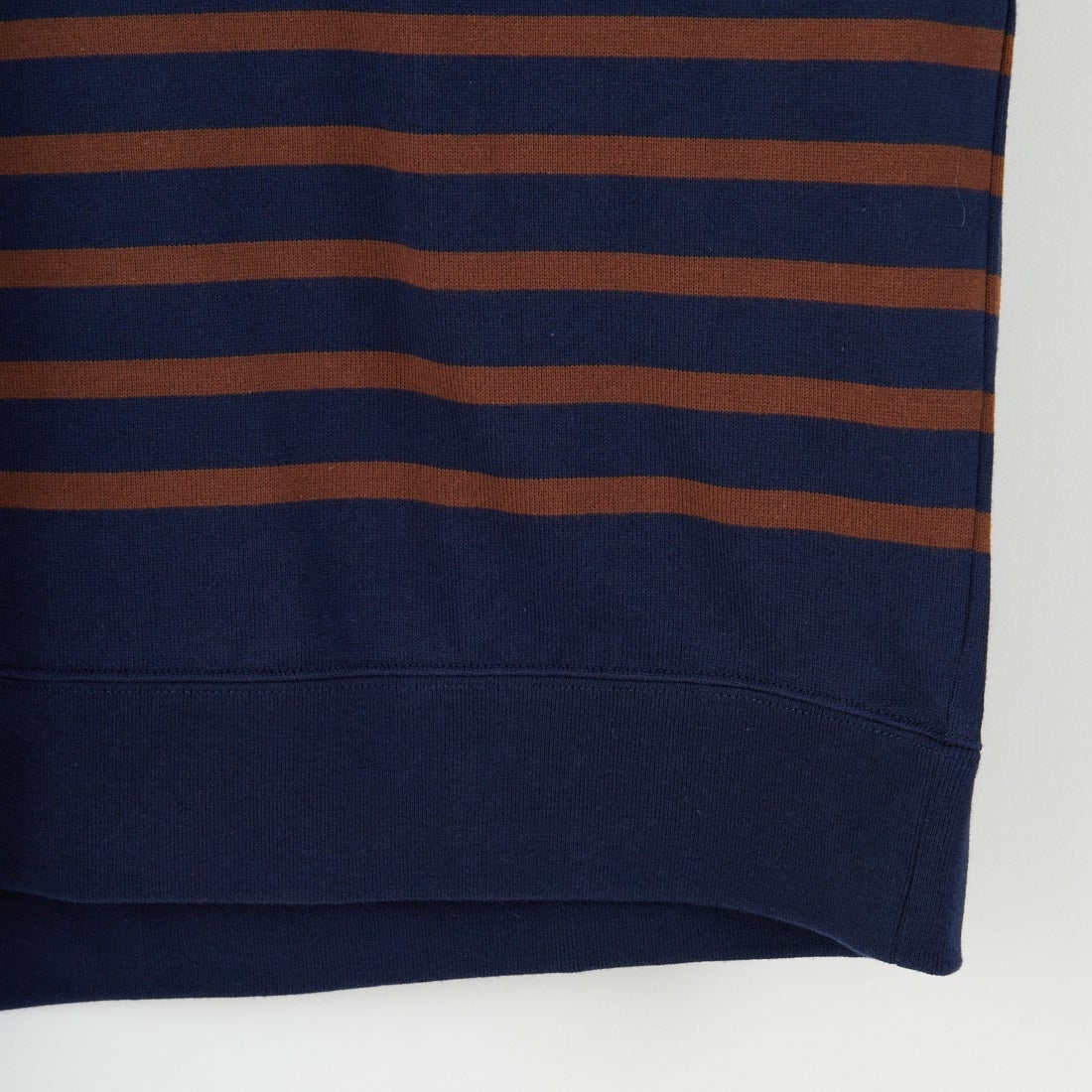 ORCIVAL [オーシバル] パネルボーダー スウェットプルオーバー [OR-C0344PNB] NAVY/BROWN