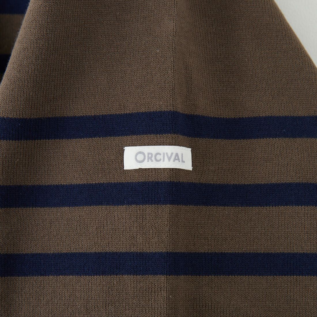 ORCIVAL [オーシバル] パネルボーダー スウェットプルオーバー [OR-C0344PNB] MOCHA/NAVY