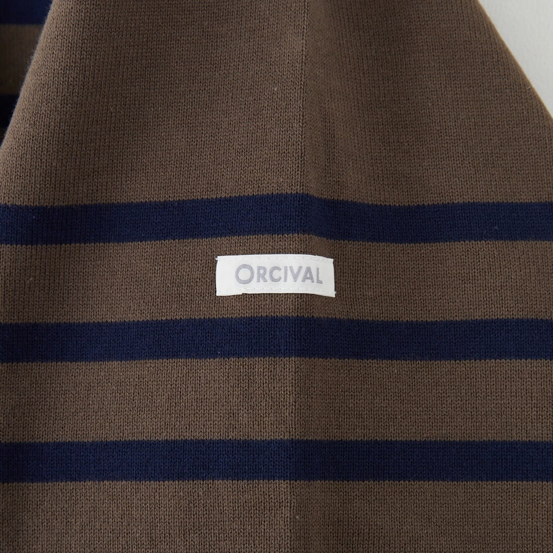 ORCIVAL [オーシバル] パネルボーダー スウェットプルオーバー [OR-C0344PNB] MOCHA/NAVY
