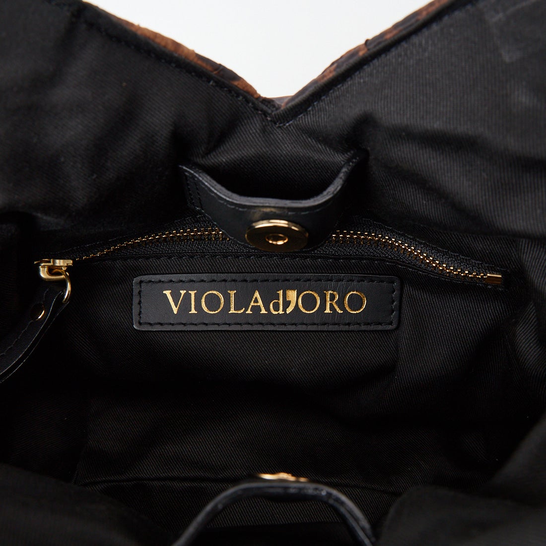 VIOLAd'ORO [ヴィオラドーロ] レオパード柄ナイロンボンディング メッシュバッグ [V-8953] LEOPARD